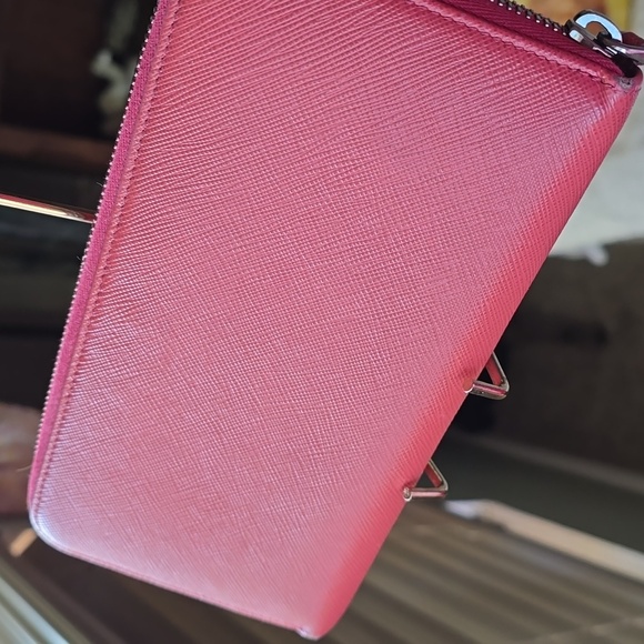 Prada Saffiano Leather Zip-Around Wallet -  Soft Pink - Picture 4 of 17